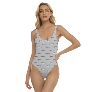 Mommy Shark Hawaiian One Piece Swimsuit