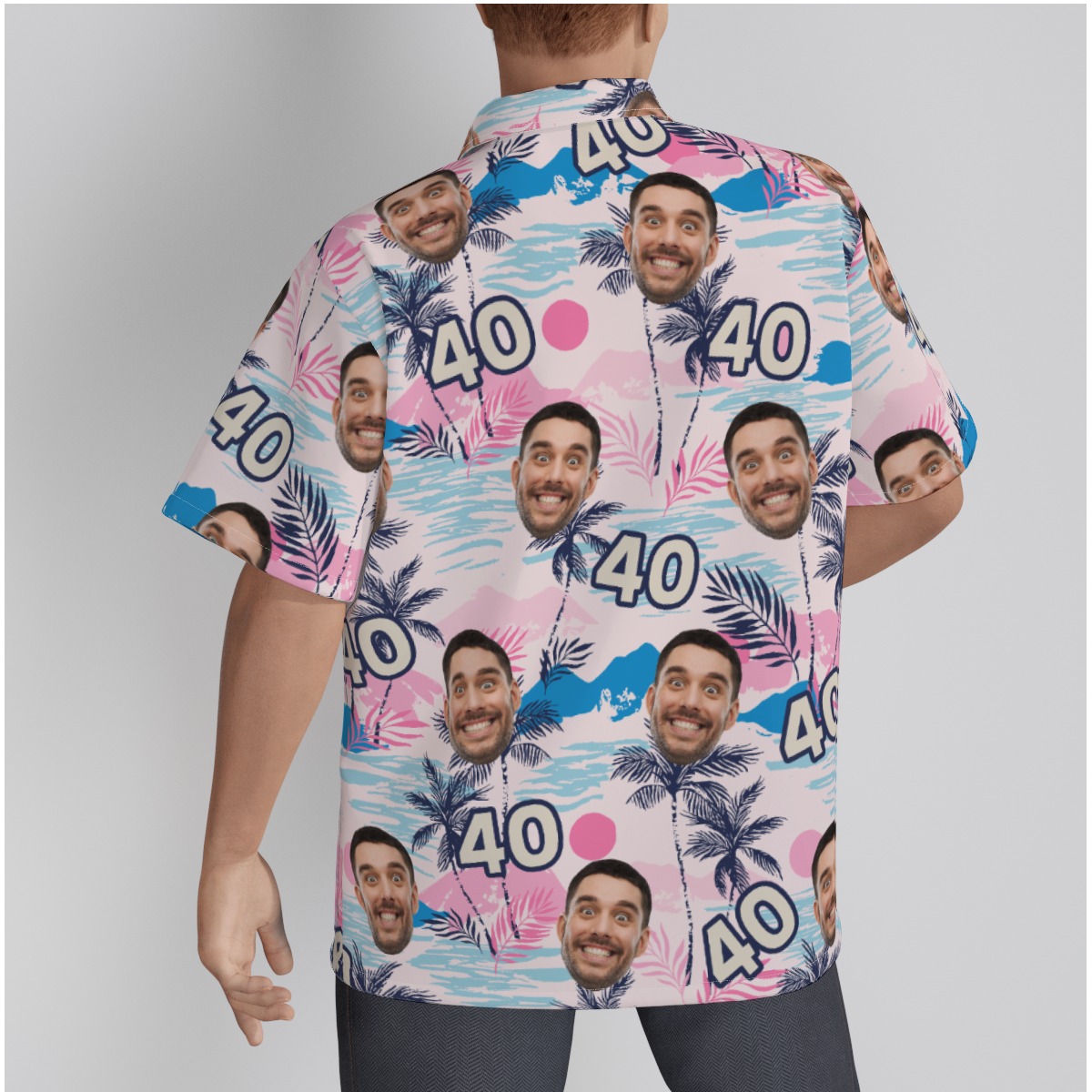 Funny Custom Face Birthday Tropical Hawaiian Shirt