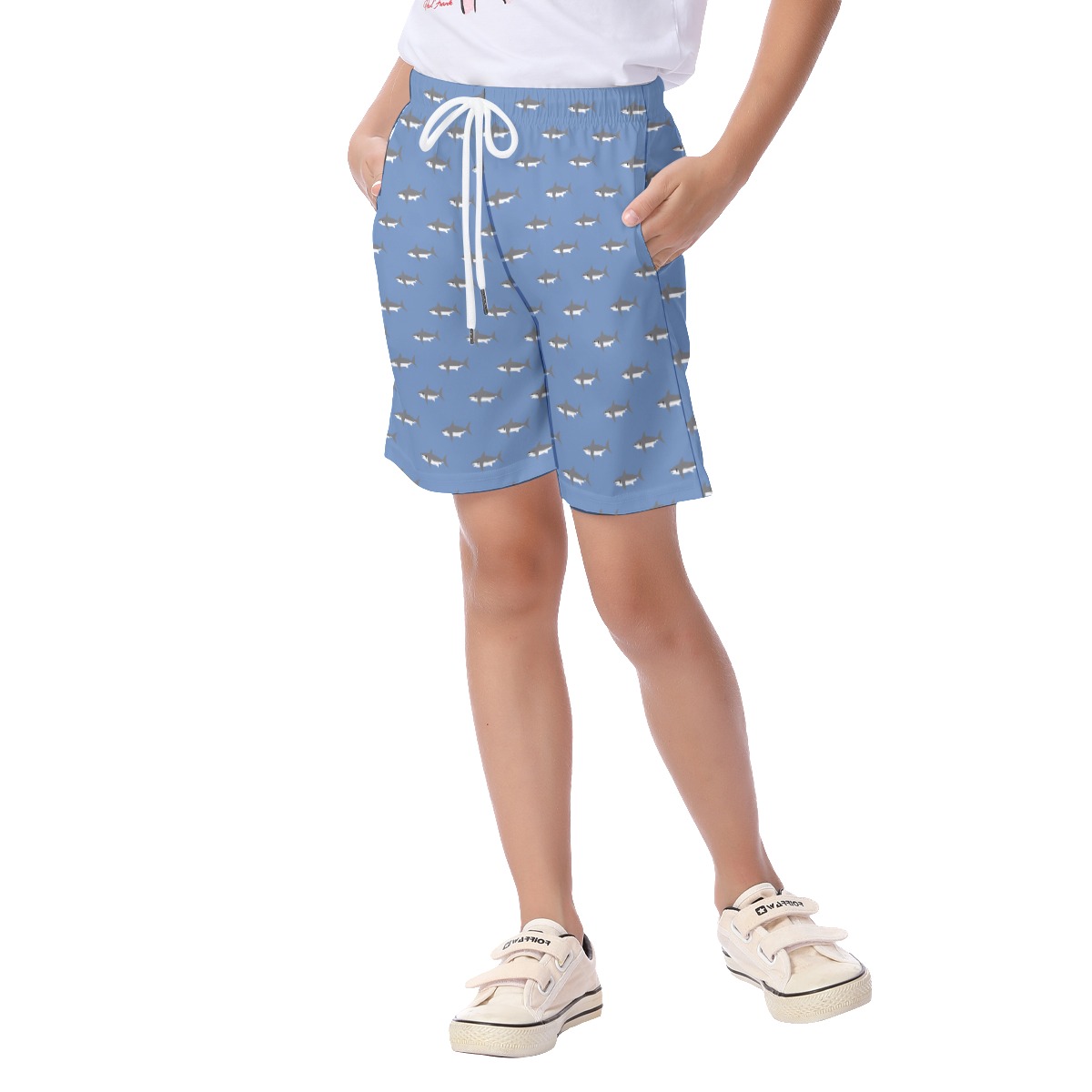 Kid's Baby Shark Hawaiian Beach Shorts