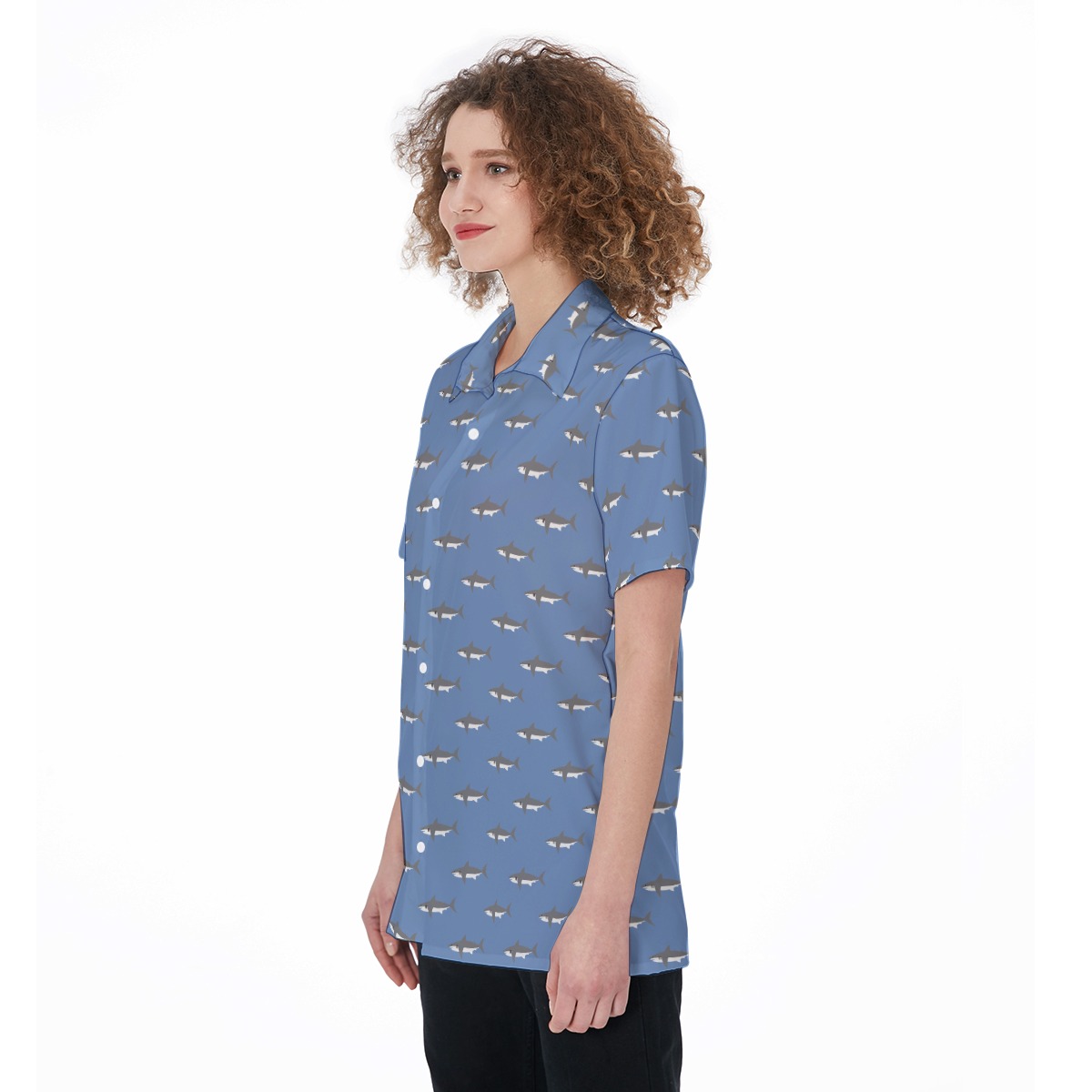 Women's Mommy Shark Hawaiian Shirt
