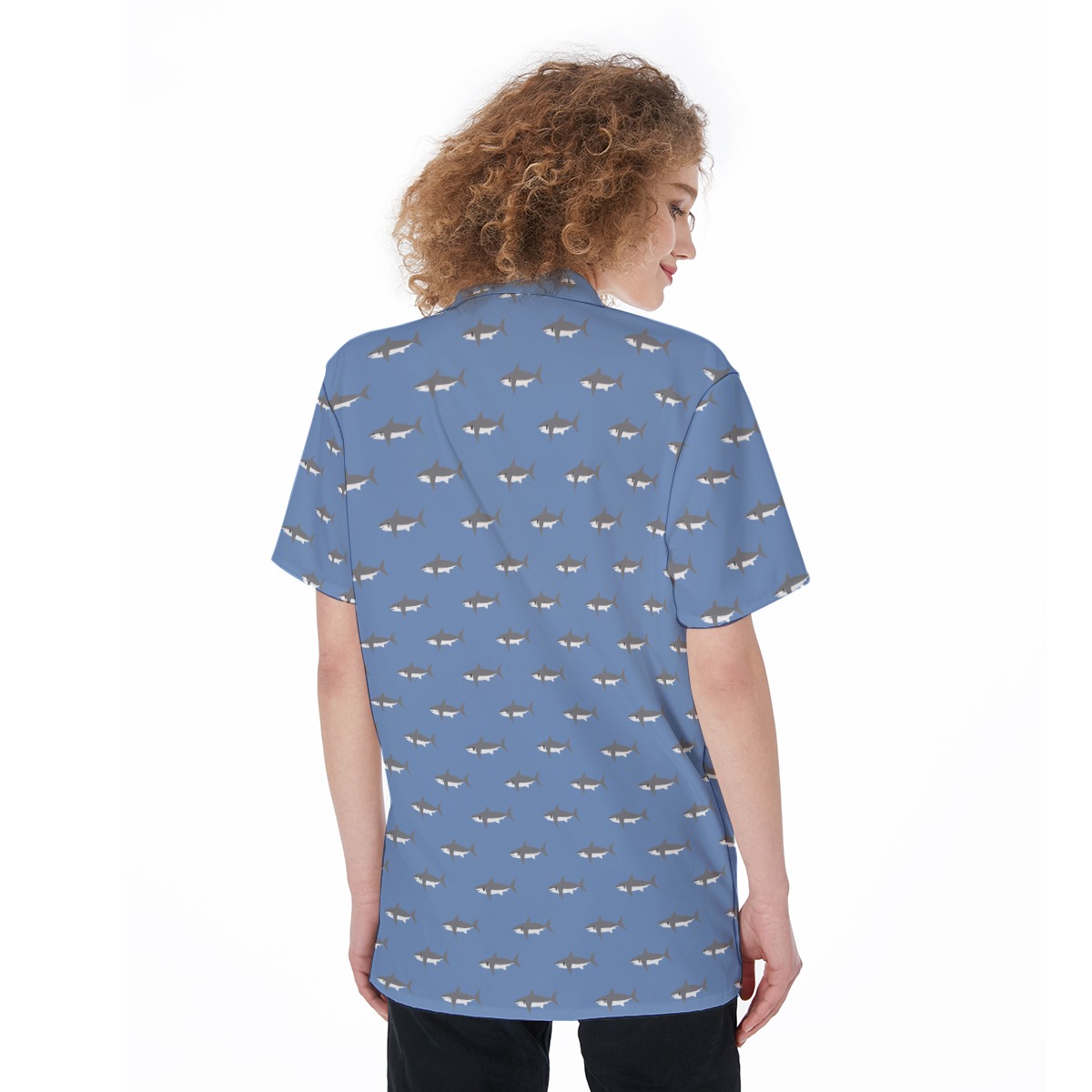 Women's Mommy Shark Hawaiian Shirt