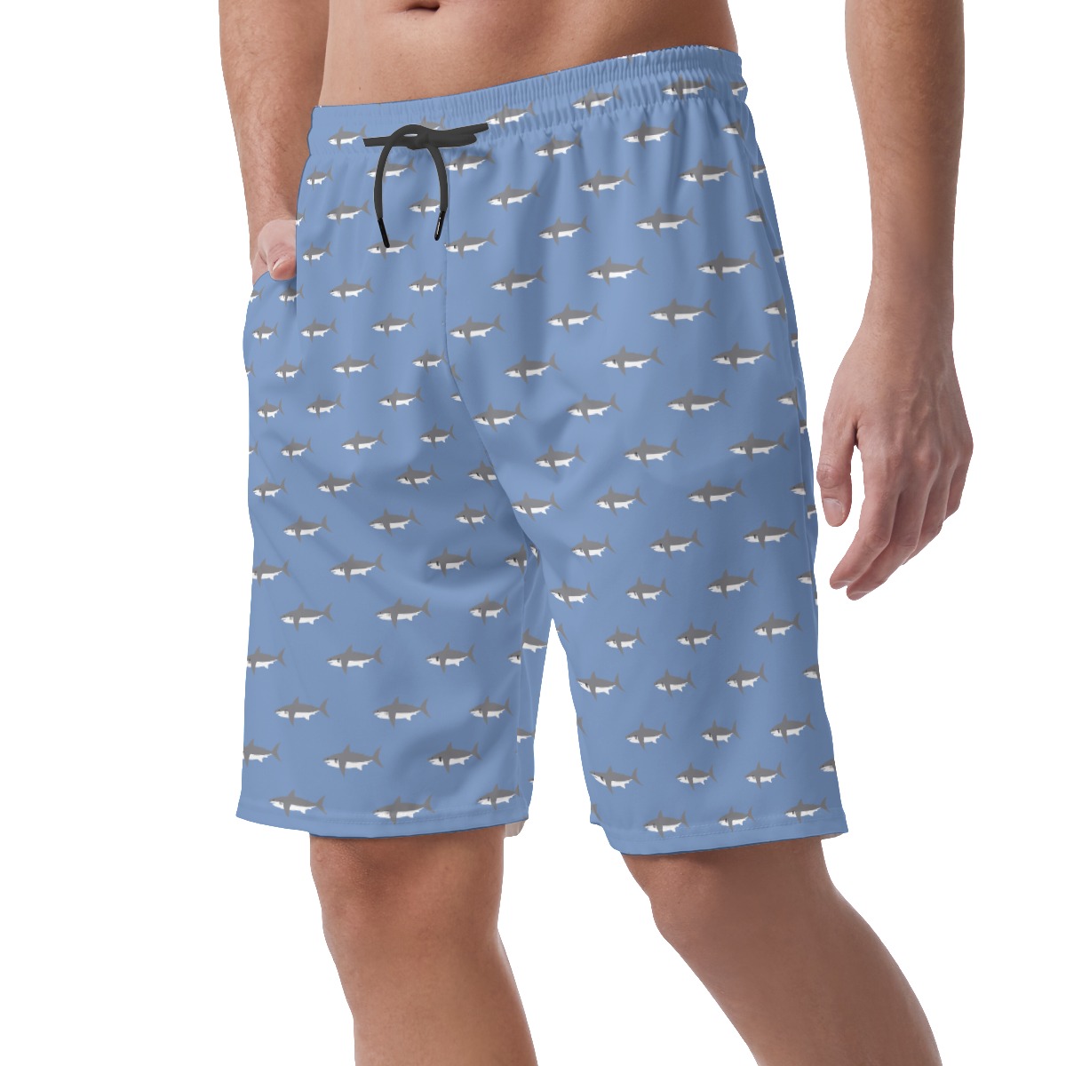 Daddy Shark Hawaiian Beach Shorts For Men