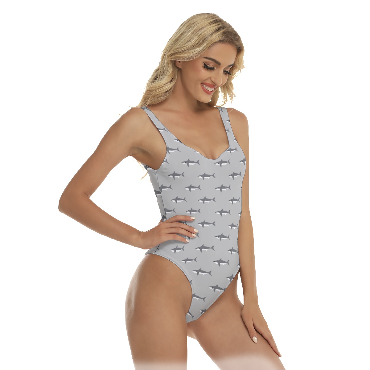 Mommy Shark Hawaiian One Piece Swimsuit
