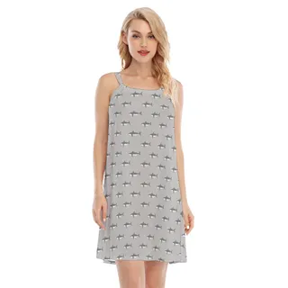 Mommy Shark Gray Hawaiian Dress