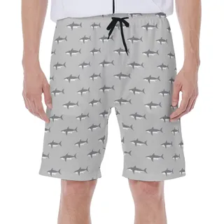 Funny Daddy Shark Hawaiian Swim Trunks For Men