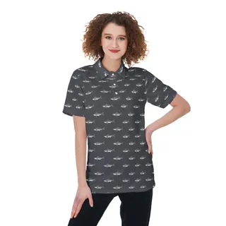 Mommy Shark Polo Hawaiian Shirt For Women
