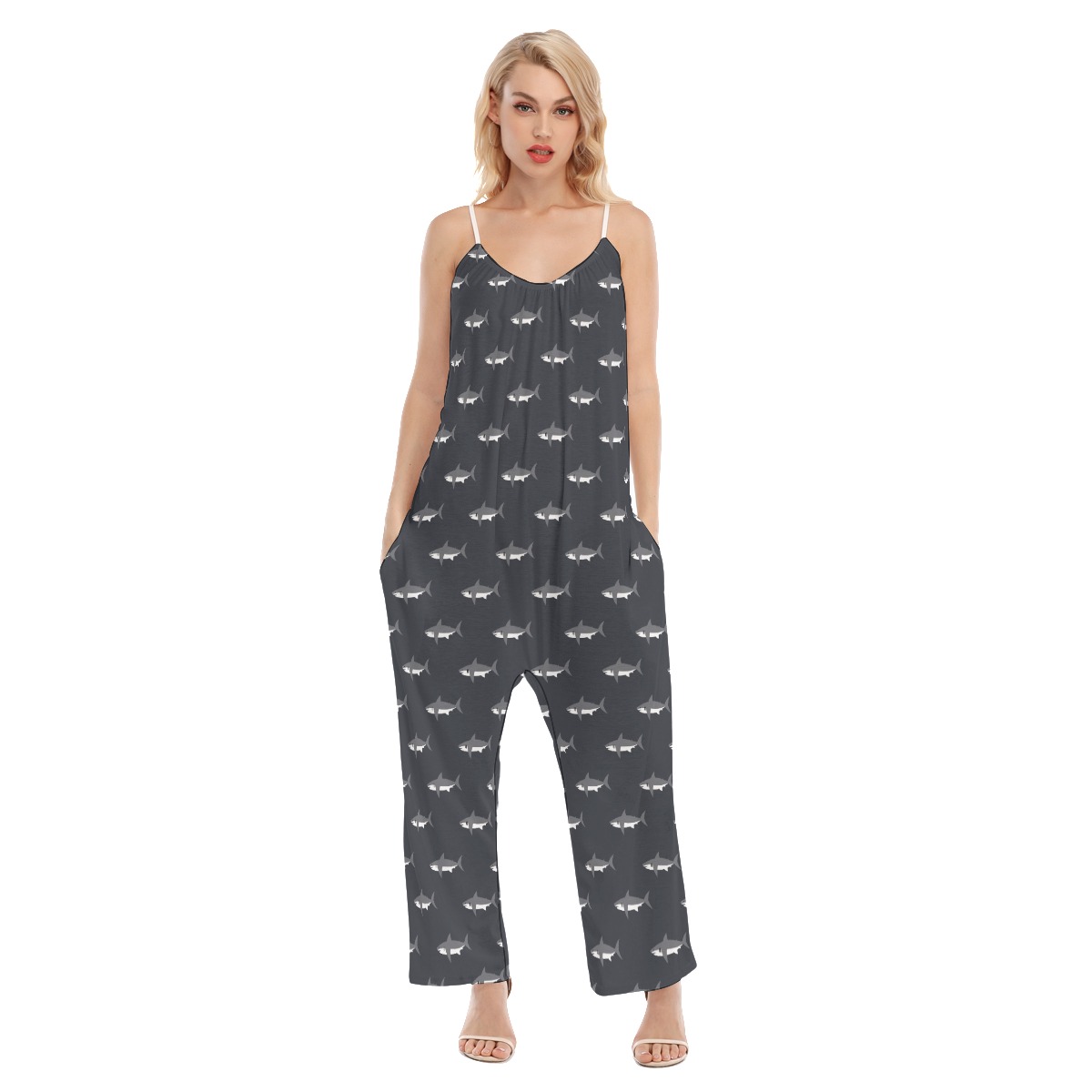 Mommy Shark Hawaiian Jumpsuit For Women - variant image 1
