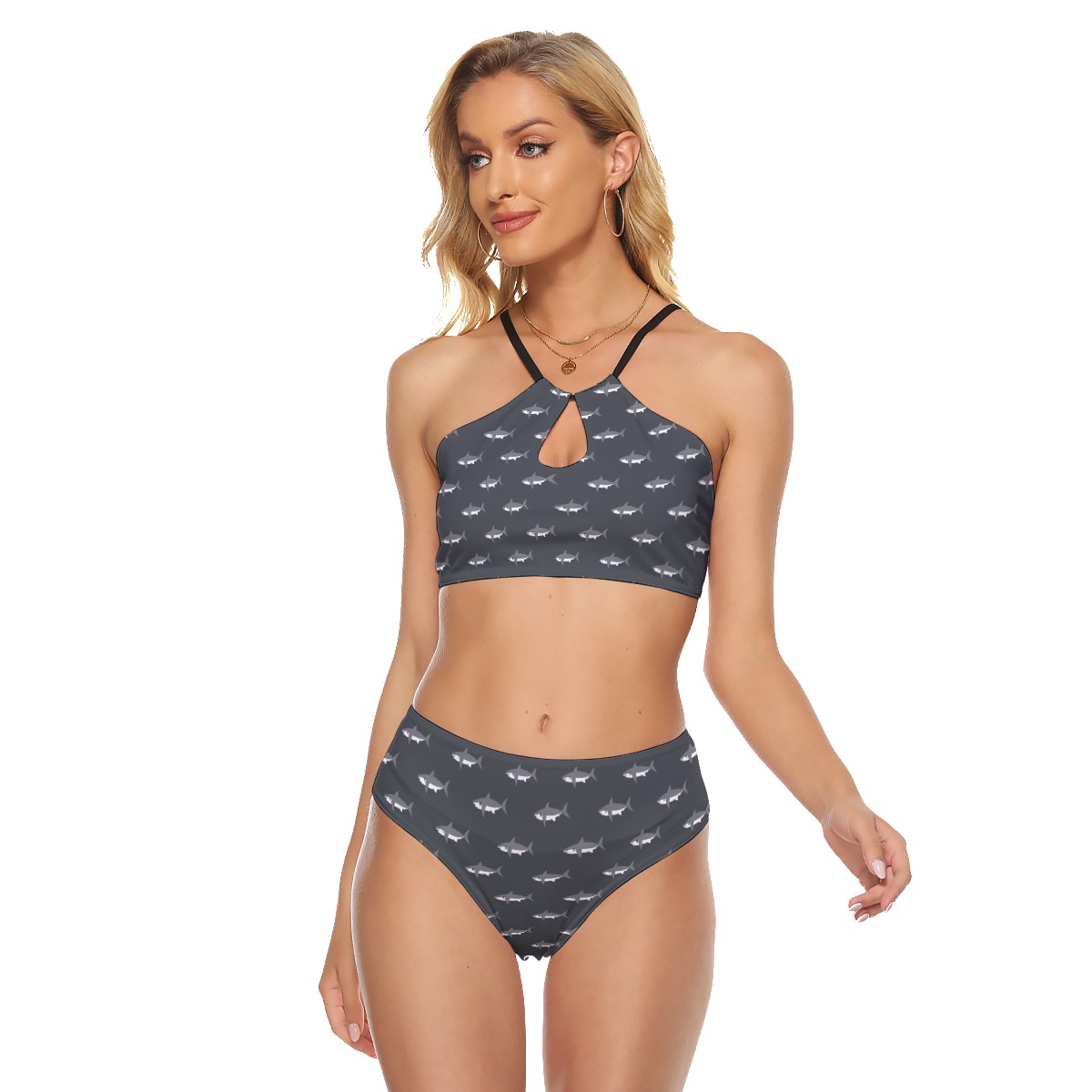 Mommy Shark Hawaiian Two-piece Swimsuit For Women - variant image 1
