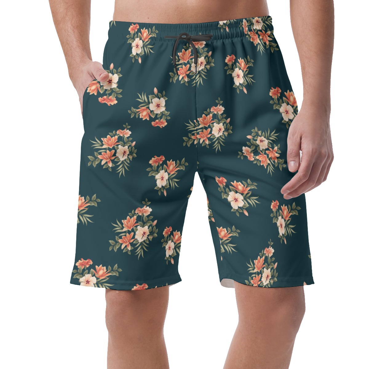 Men's Floral Hawaiian Beach Shorts - variant image 1