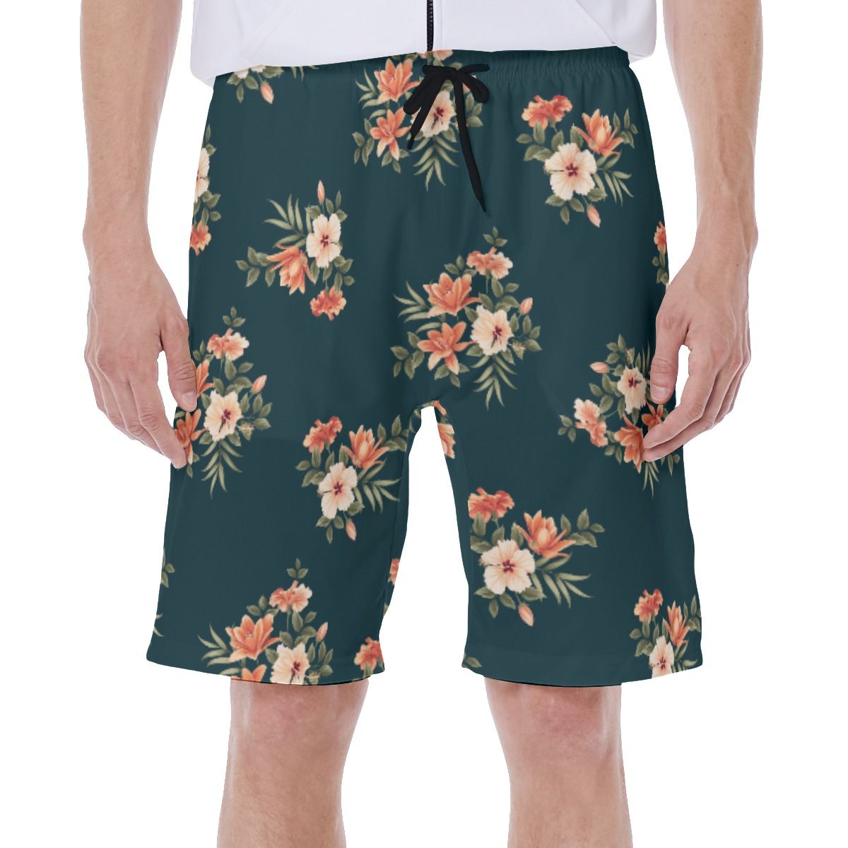 Floral Hawaiian Swim Trunks For Men - variant image 1