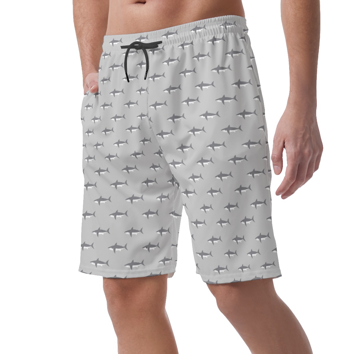 Men's Cool Daddy Shark Hawaiian Beach Shorts