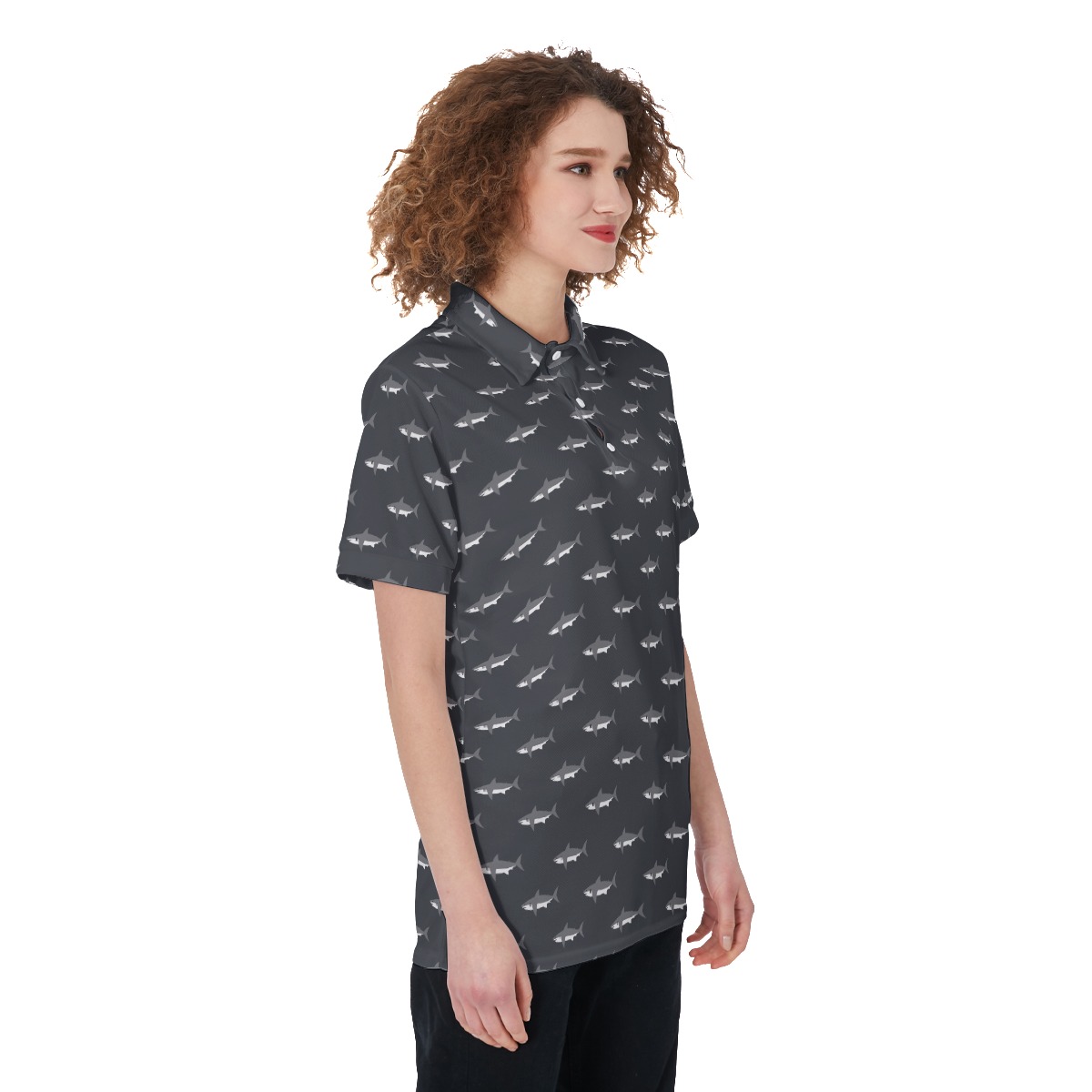 Mommy Shark Polo Hawaiian Shirt For Women