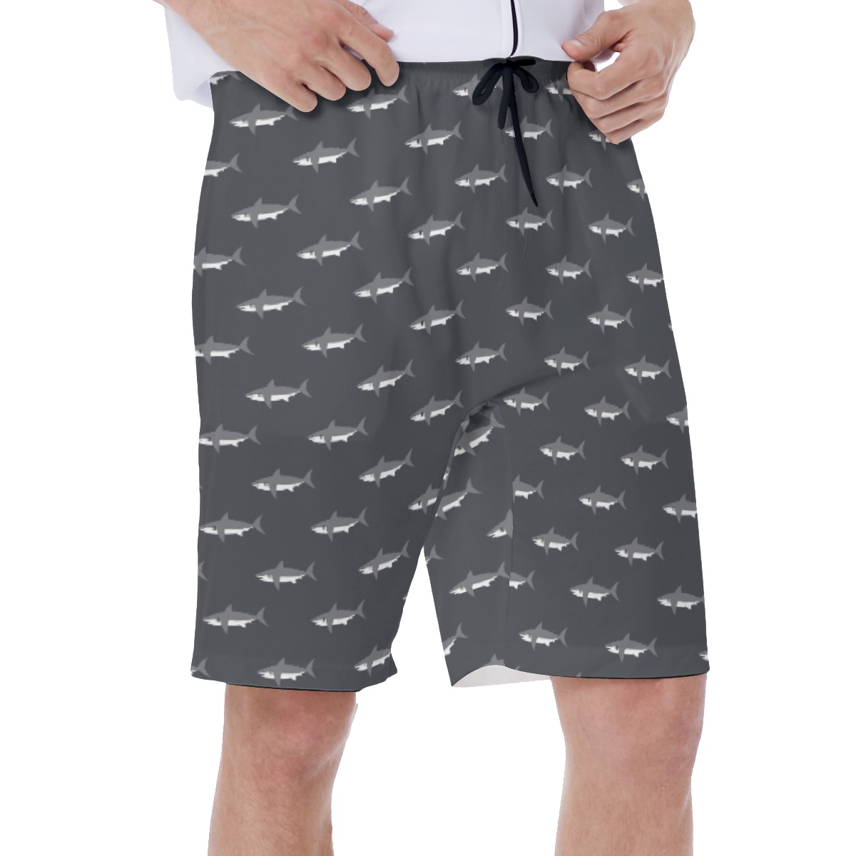 Daddy Shark Hawaiian Swim Trunks For Men