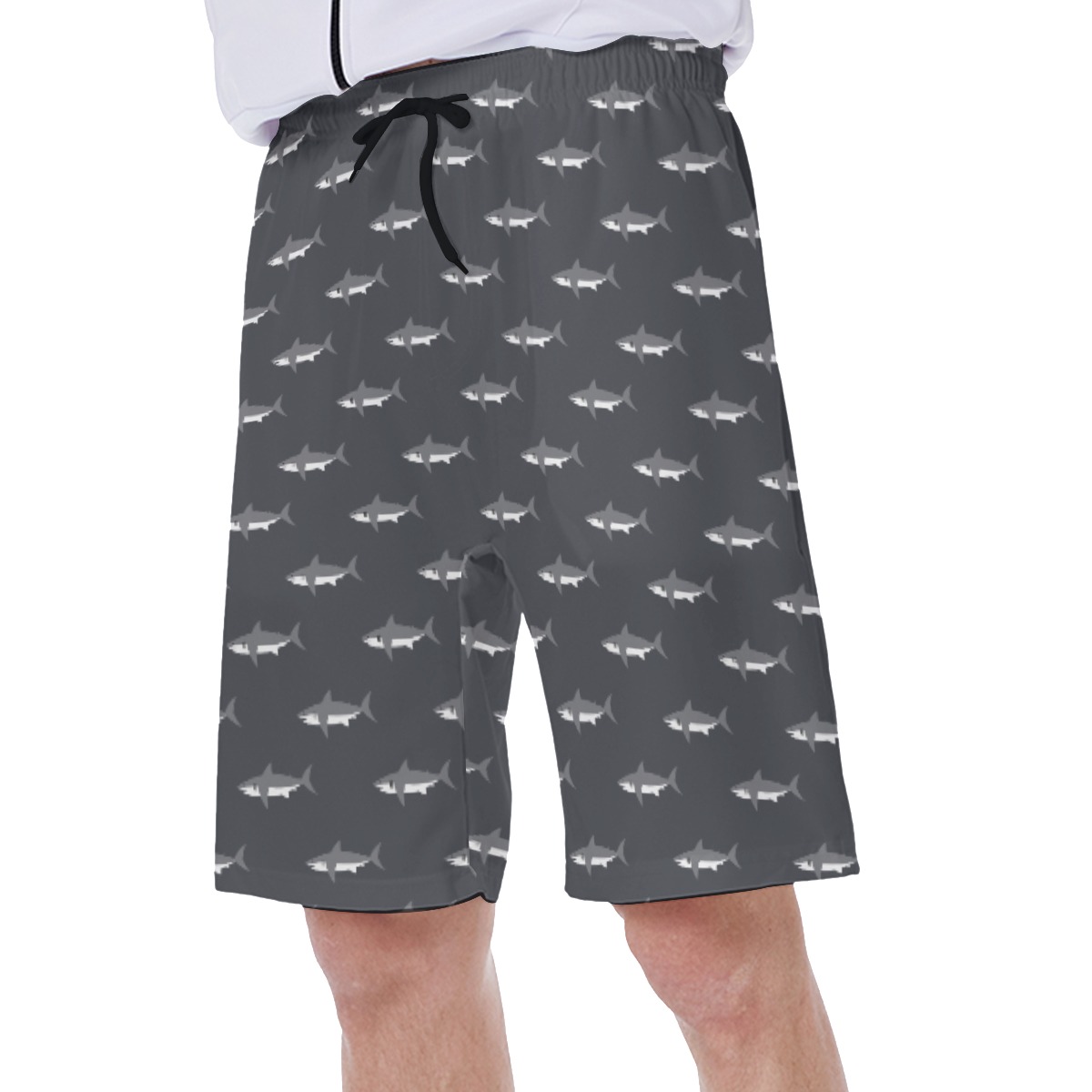 Daddy Shark Hawaiian Swim Trunks For Men