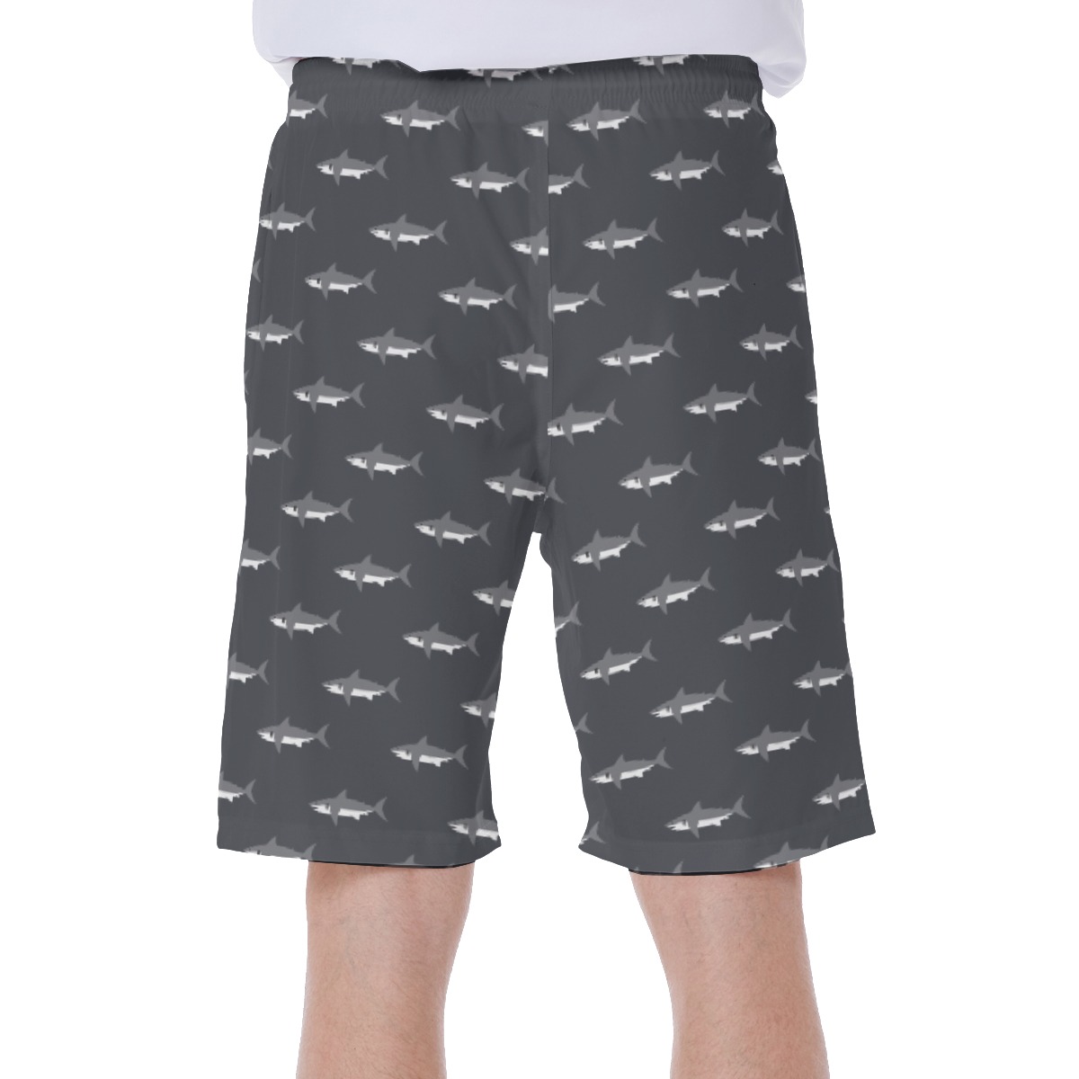 Daddy Shark Hawaiian Swim Trunks For Men