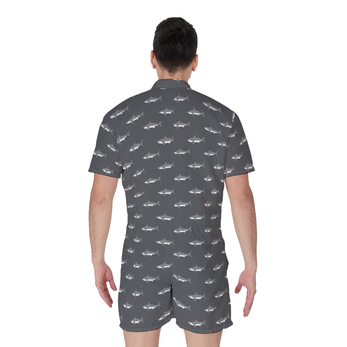 Daddy Shark Family Hawaiian Romper For Men