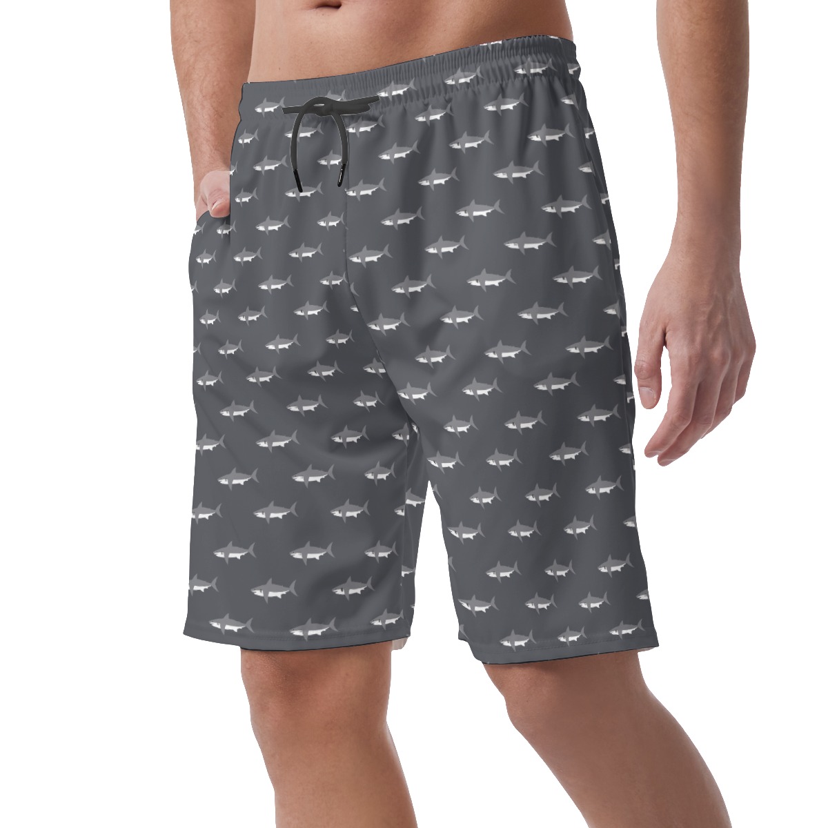 Men's Daddy Shark Hawaiian Beach Shorts
