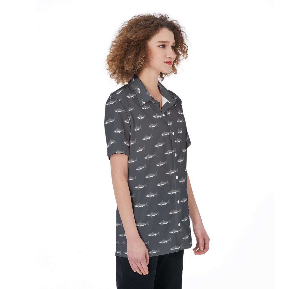 Mommy Shark Hawaiian Shirt For Women