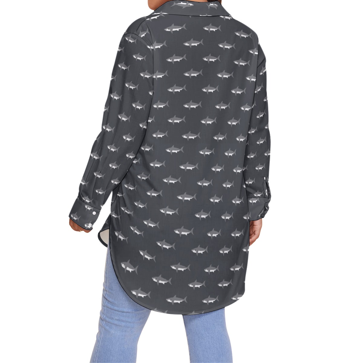 Women's Mommy Shark Plus Size Hawaiian Shirt