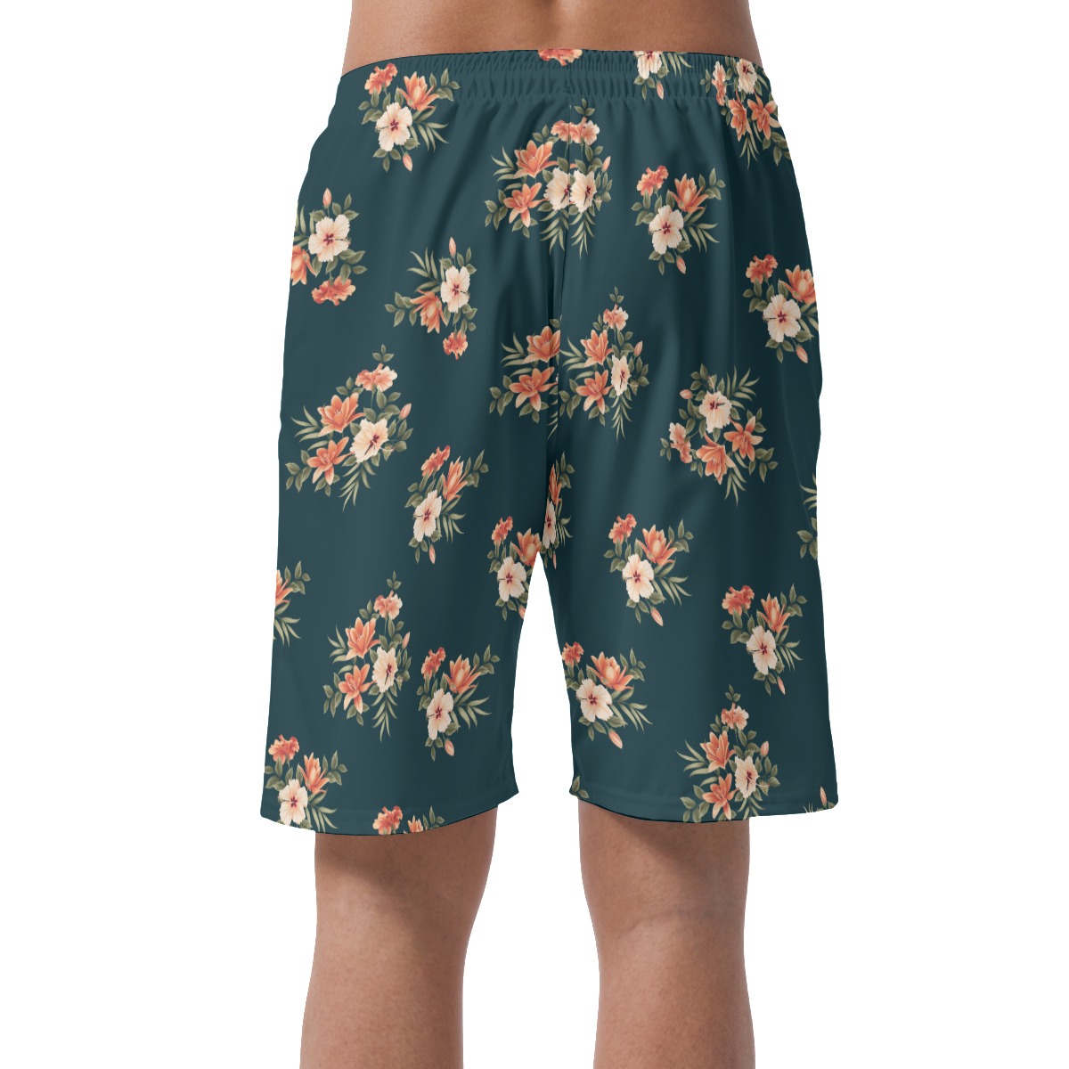 Men's Floral Hawaiian Beach Shorts