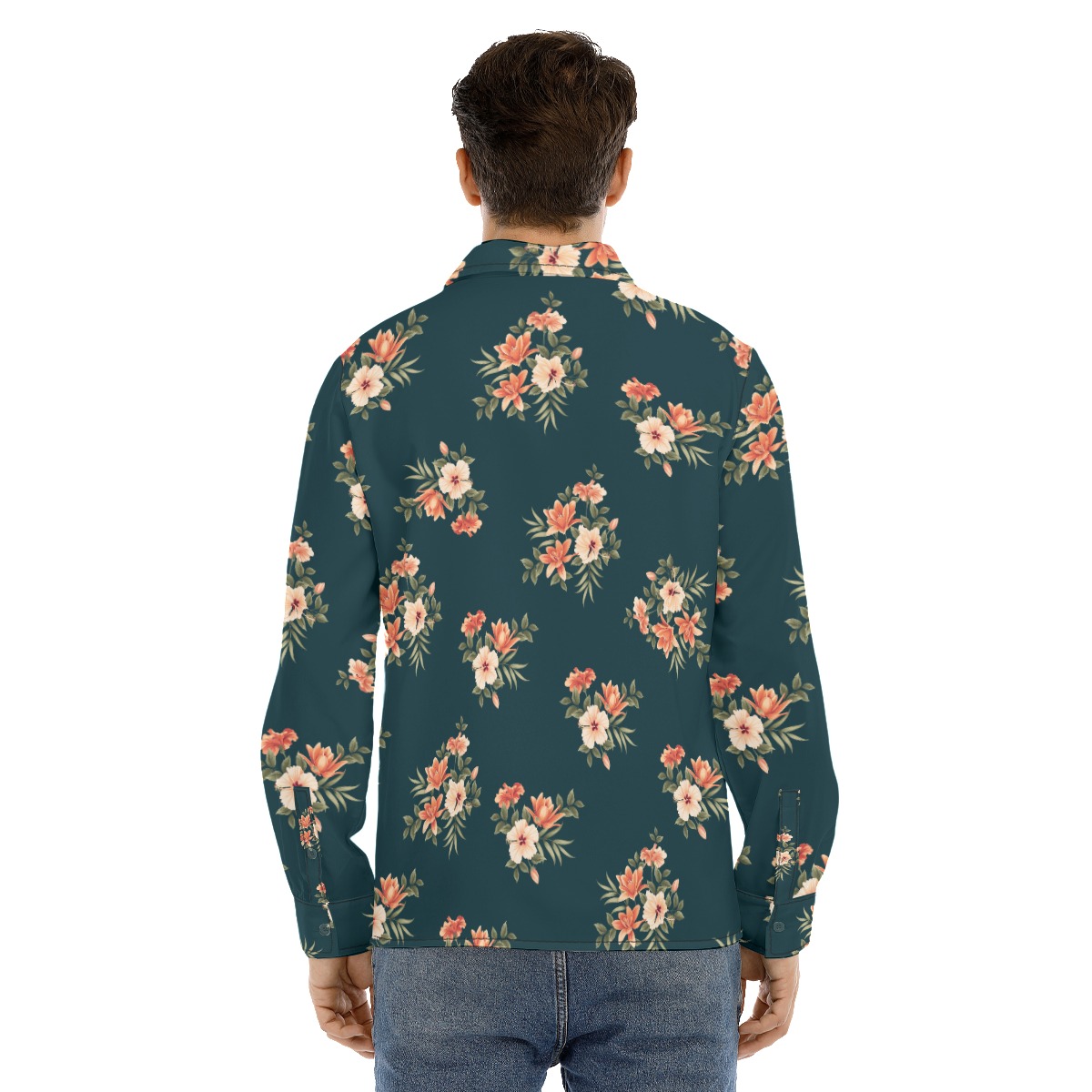 Tropical Long Sleeve Hawaiian Shirt For Men