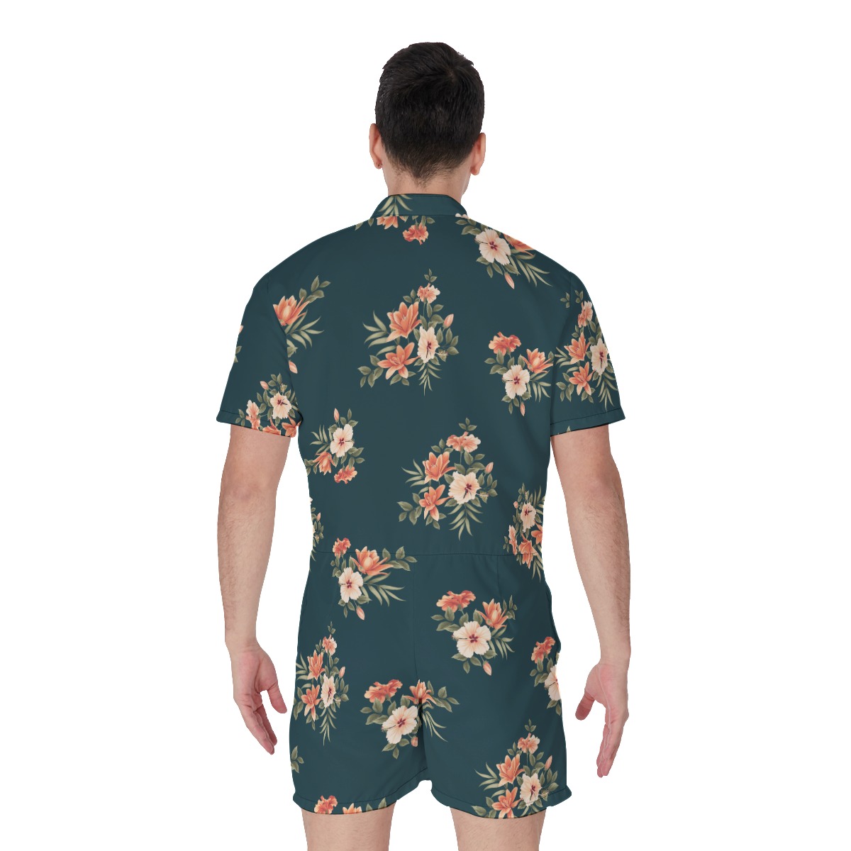 Floral Hawaiian Romper For Men