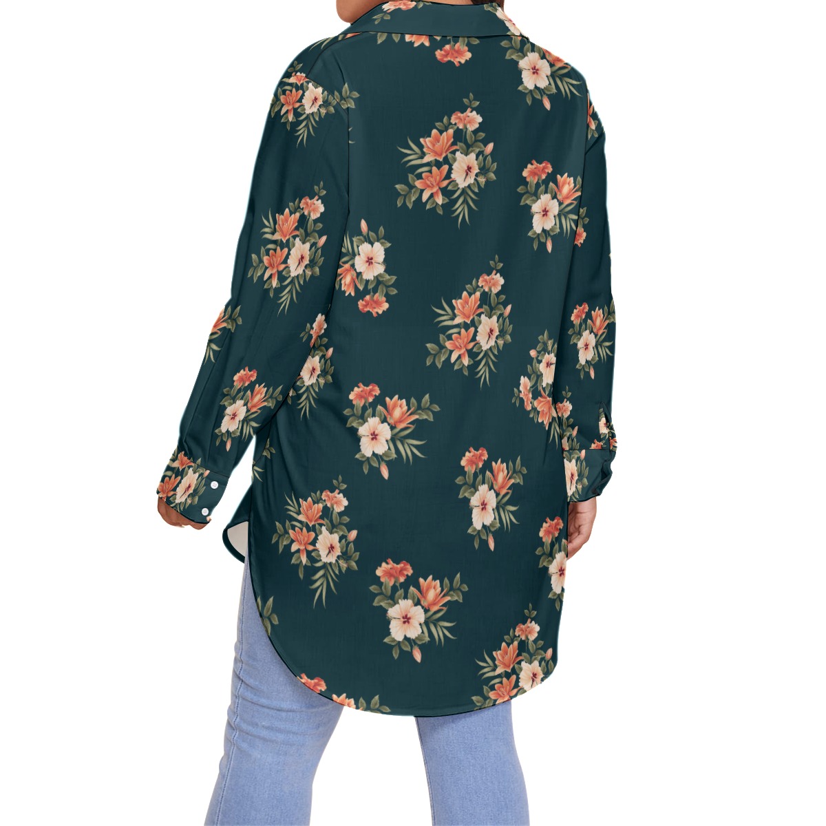 Women's Floral Plus Size Hawaiian Shirt