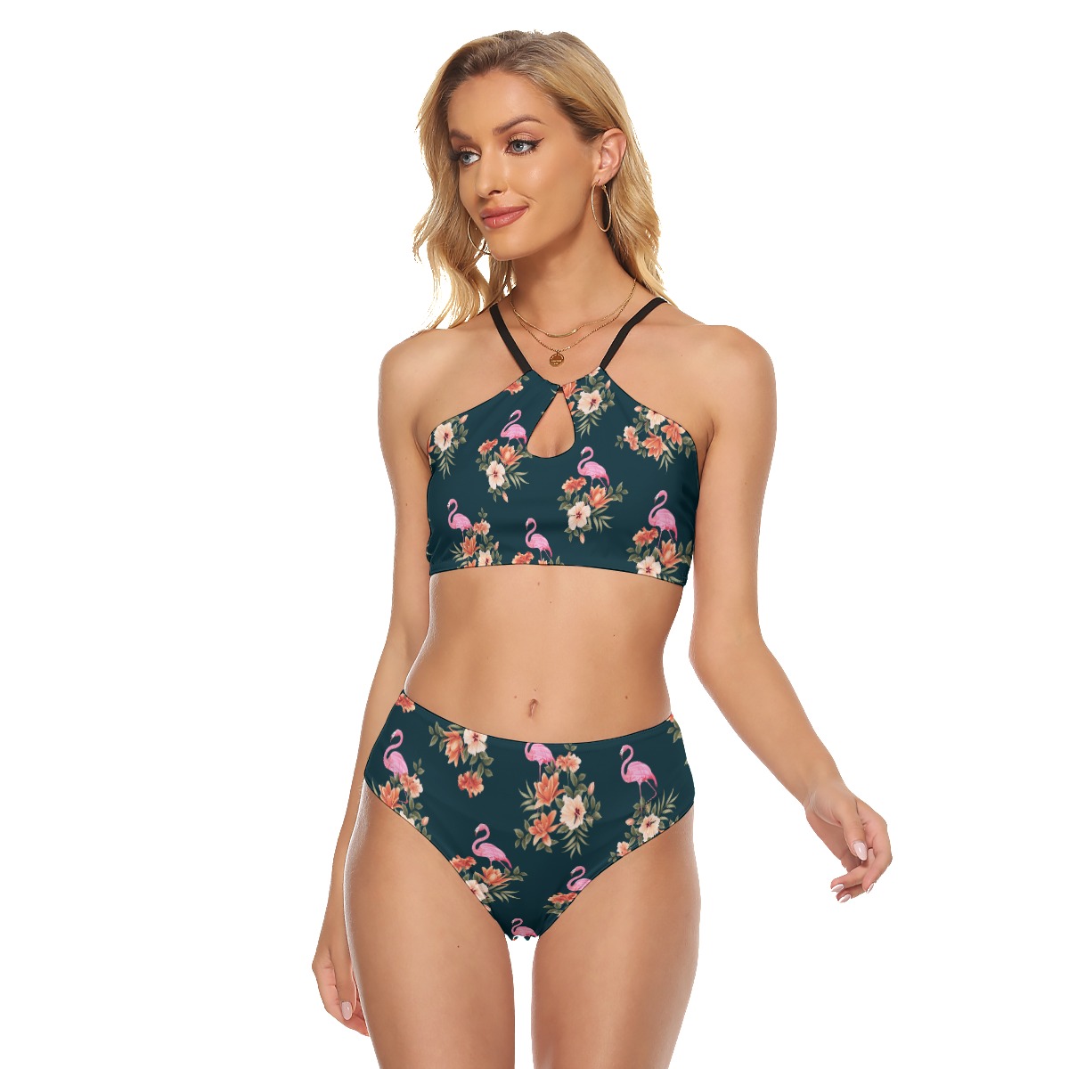 Flamingo Tropical Hawaiian Two-piece Swimsuit For Women - variant image 1