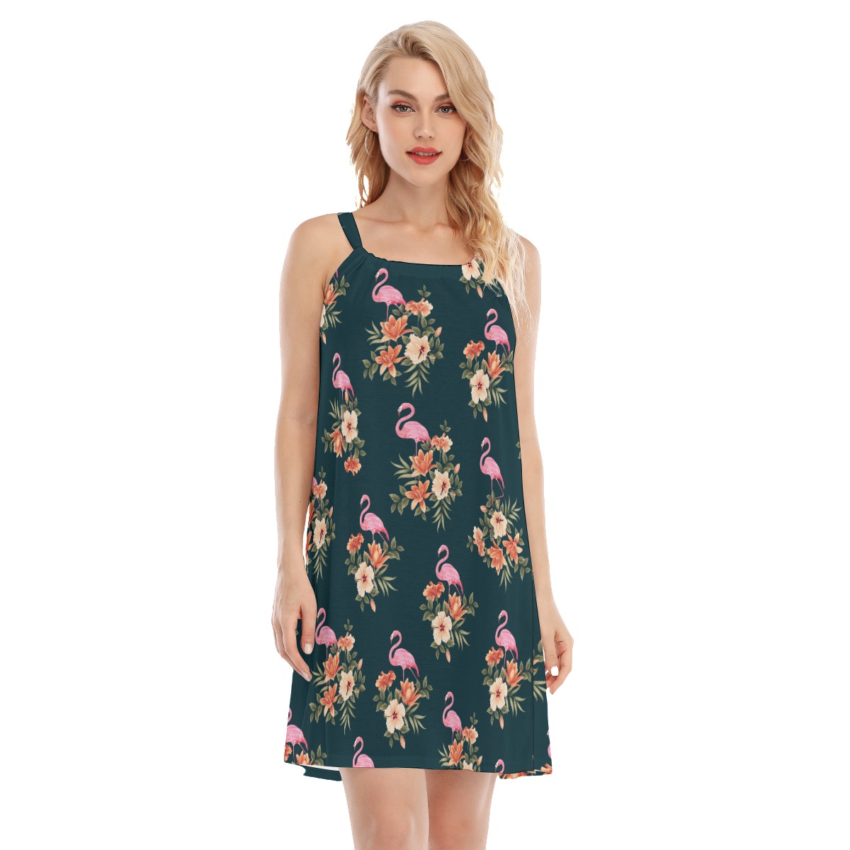 Flamingo Tropical Hawaiian Dress - variant image 1