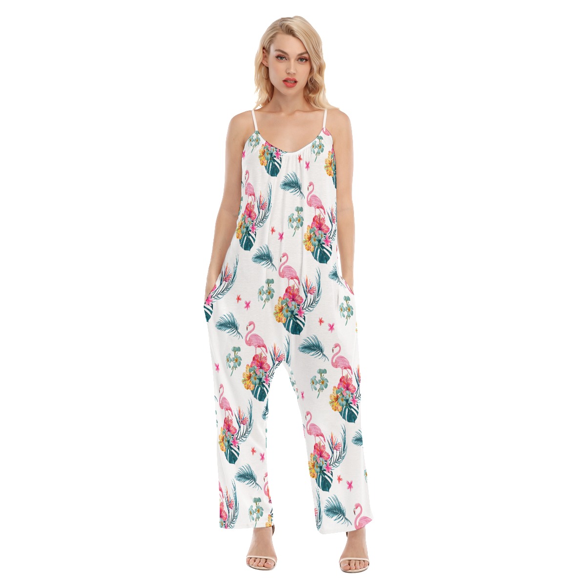 White Flamingo Hawaiian Jumpsuit For Women - variant image 1