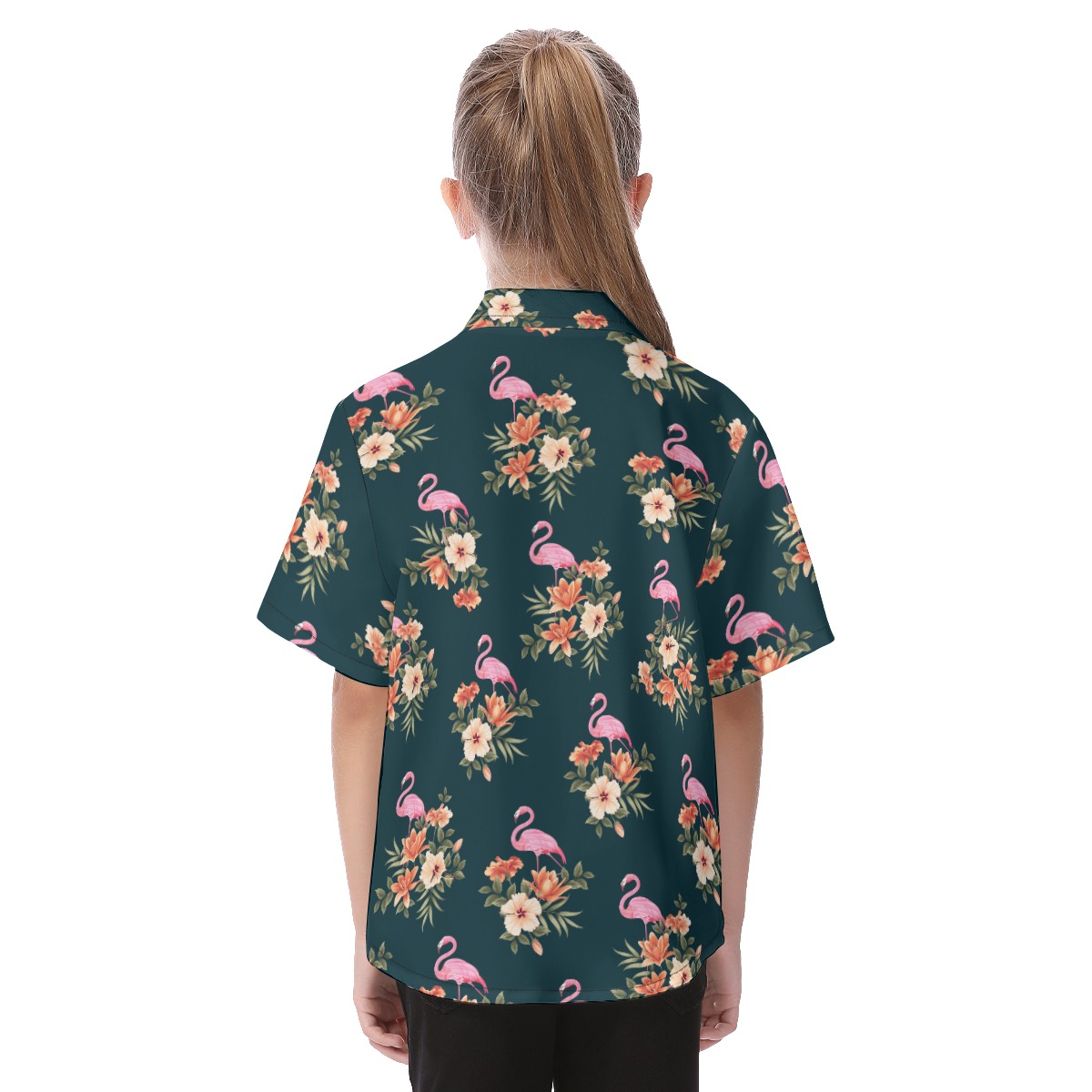 Flamingo Tropical Hawaiian Shirt For Kids