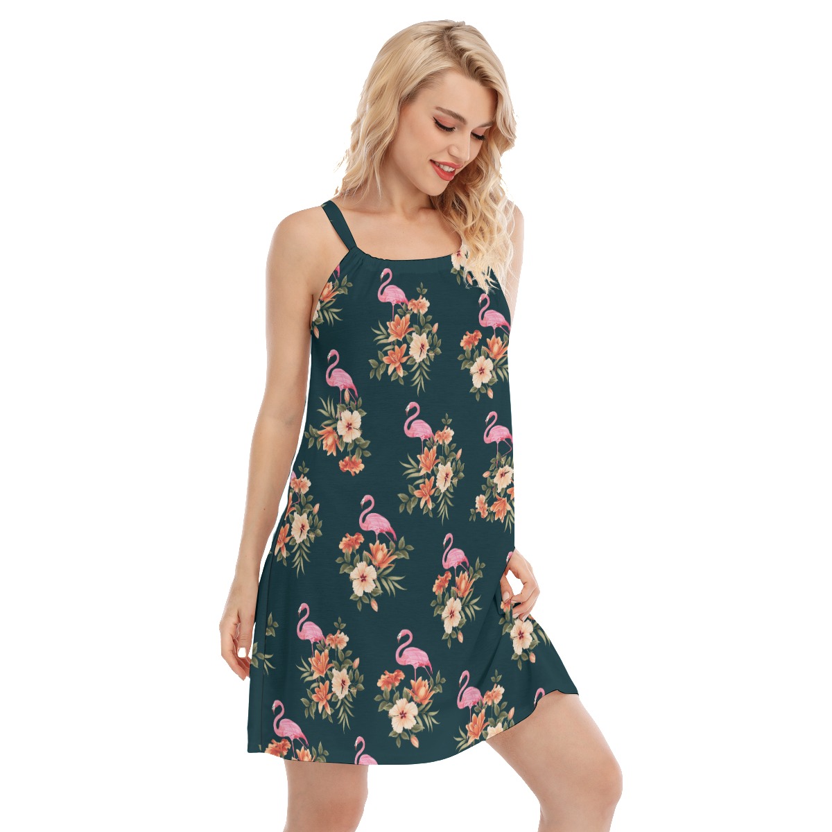 Flamingo Tropical Hawaiian Dress