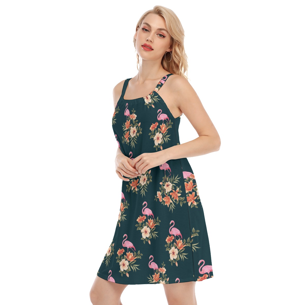 Flamingo Tropical Hawaiian Dress