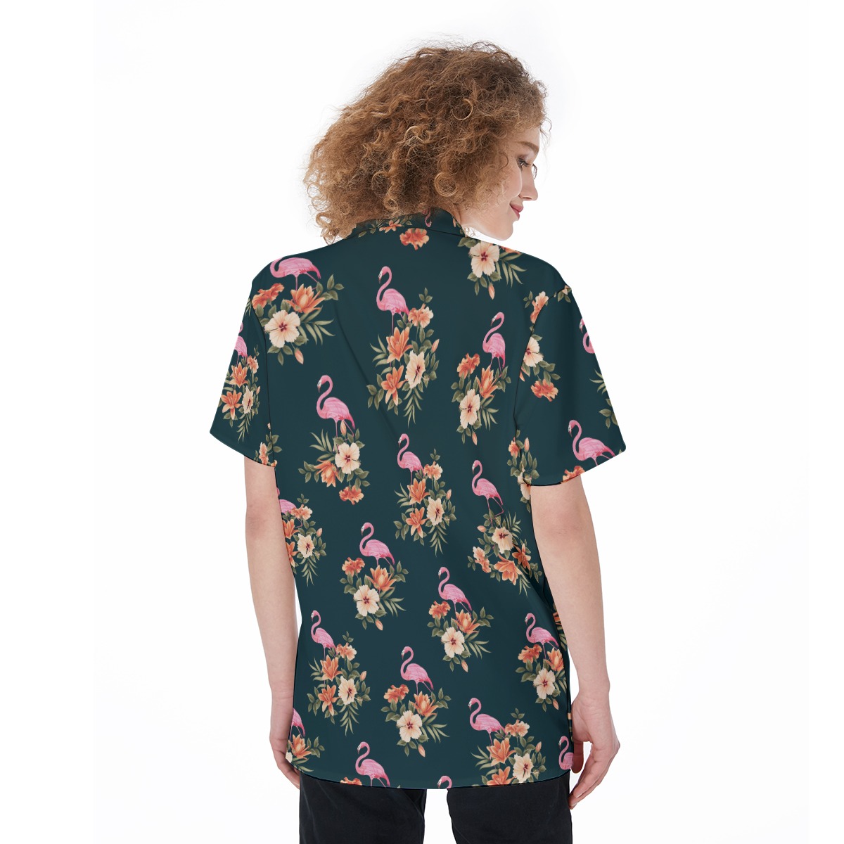 Flamingo Tropical Hawaiian Shirt For Women