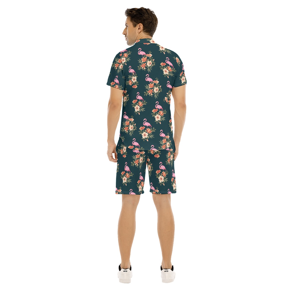 Men's Tropical Flamingo Hawaiian Shirt And Shorts