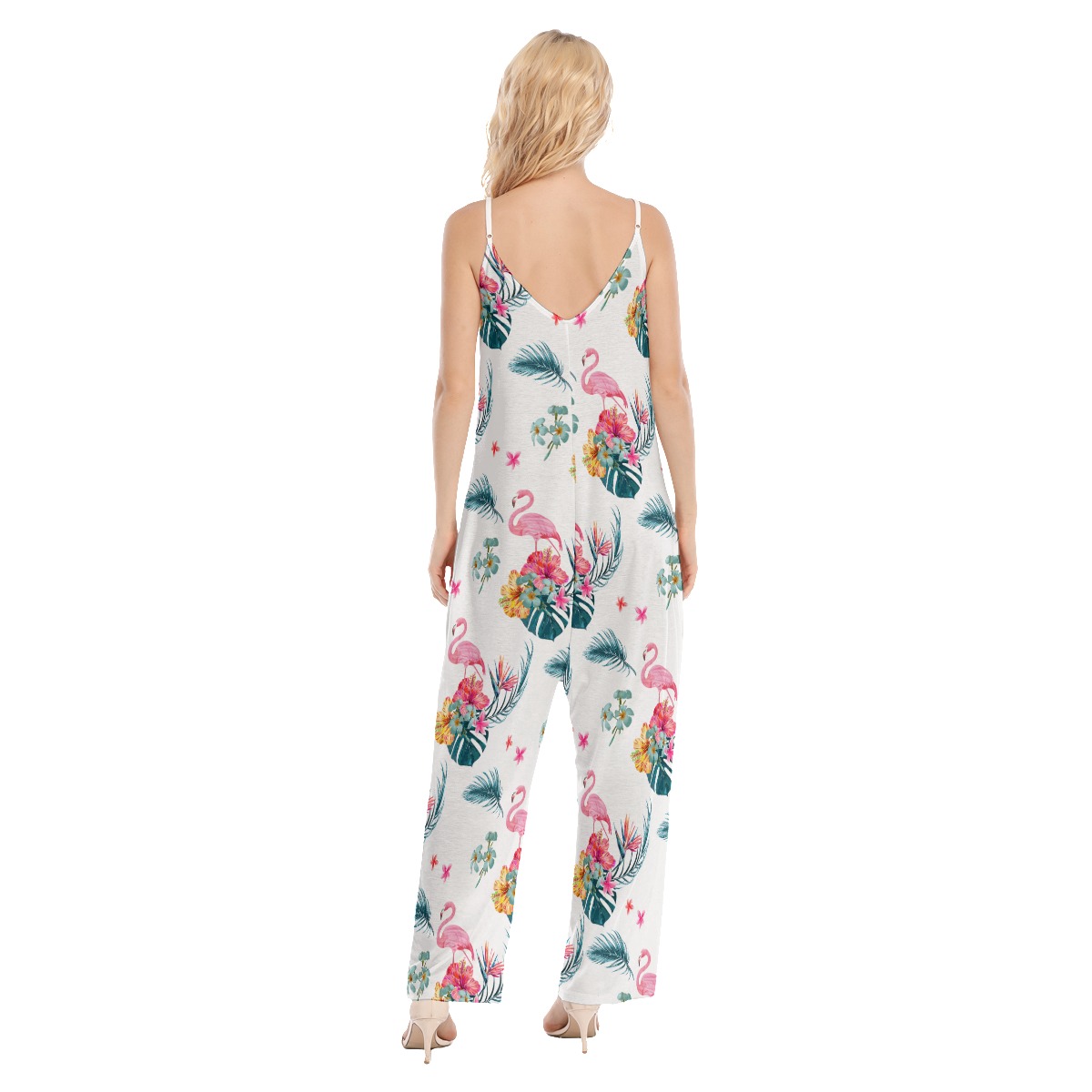 White Flamingo Hawaiian Jumpsuit For Women