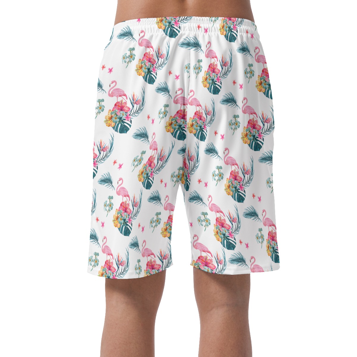 Men's Flamingo Tropical Hawaiian Beach Shorts