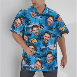 Ocean Beach Hawaiian Shirt With Custom Face