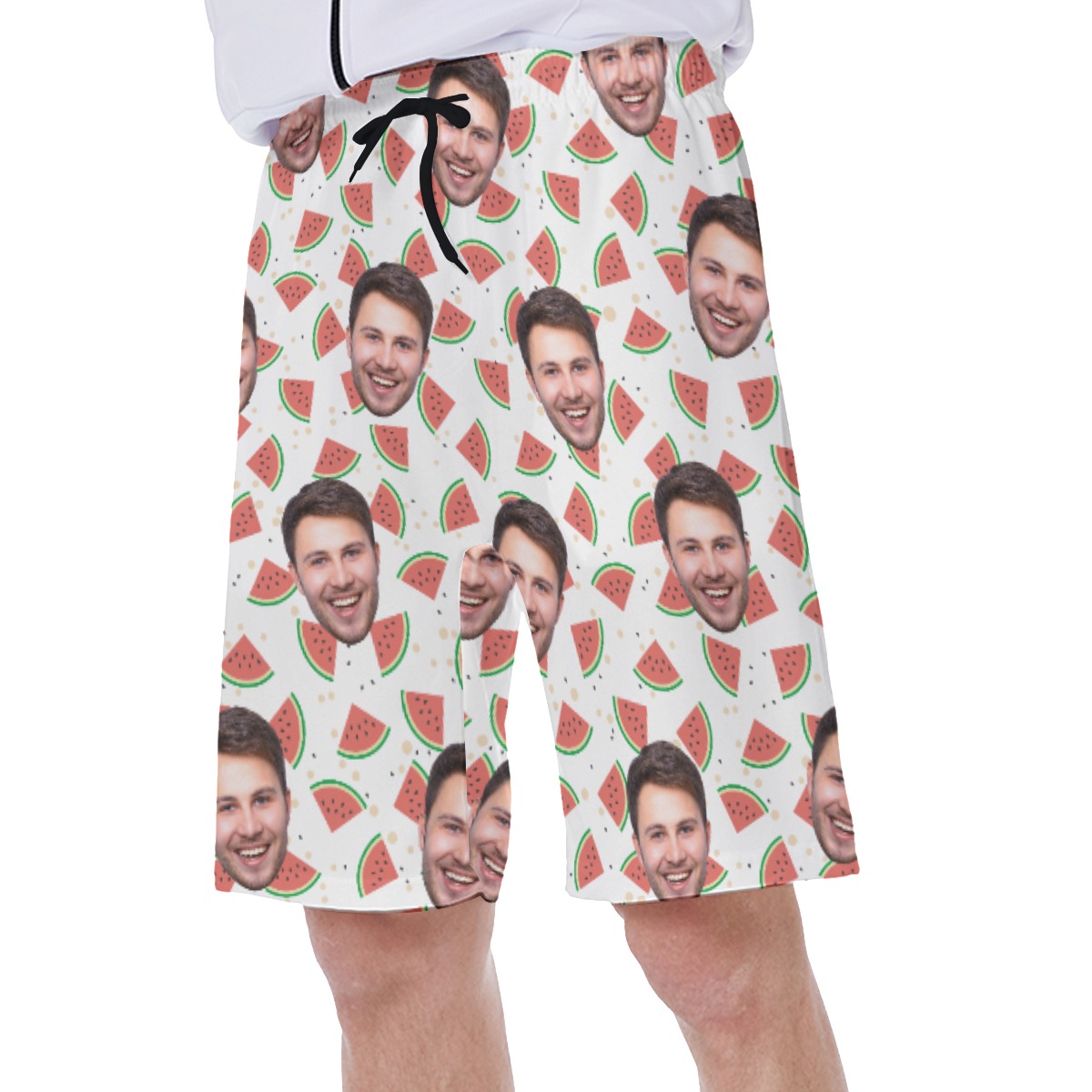 Tropical Watermelon Custom Face Hawaiian Swimwear For Men
