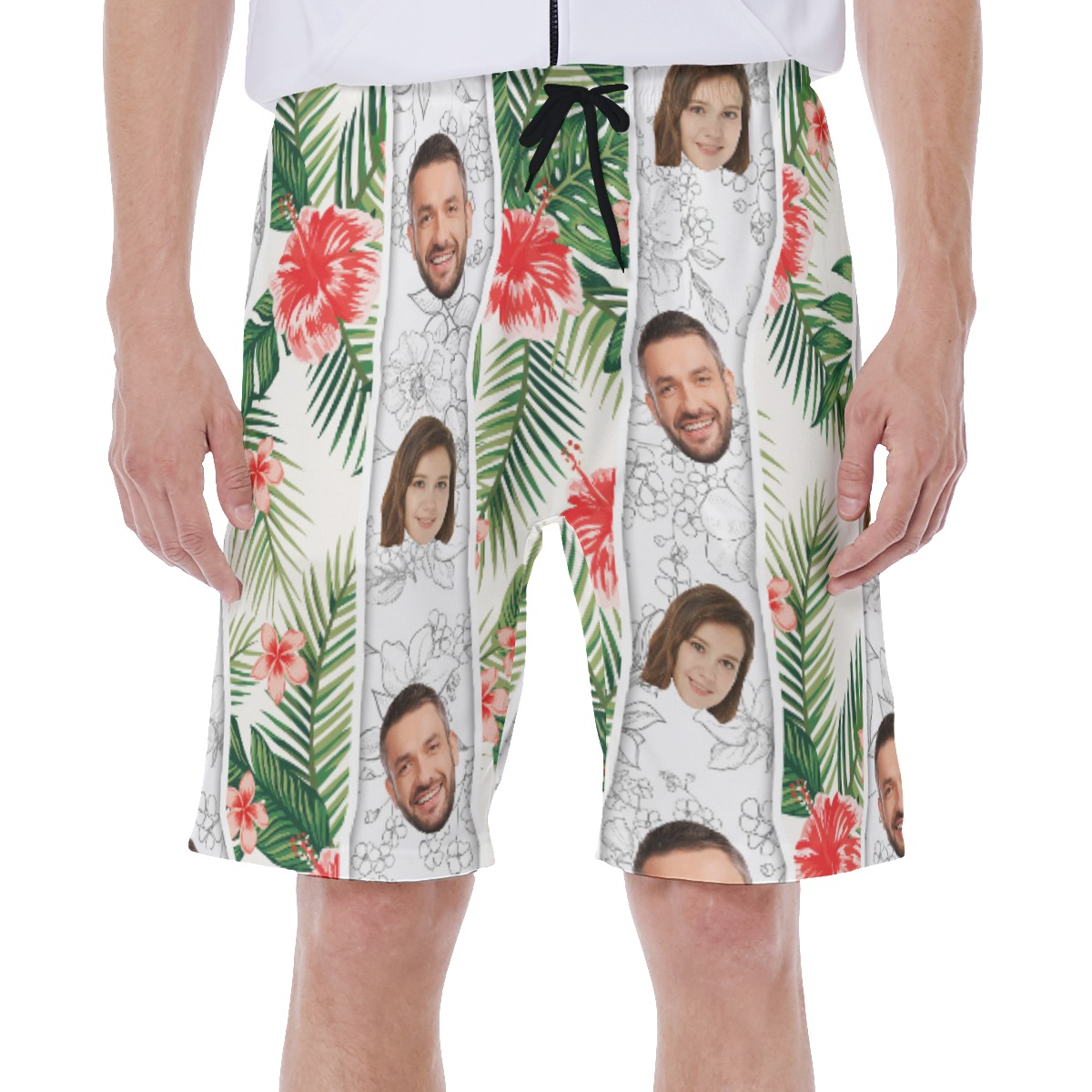 Custom 2 Faces Hibiscus Men's Shorts - variant image 1