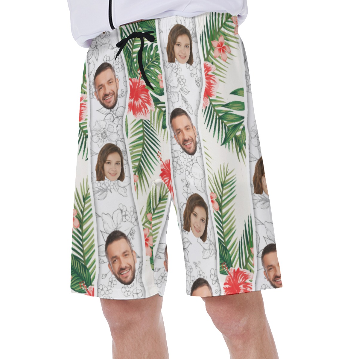 Custom 2 Faces Hibiscus Men's Shorts