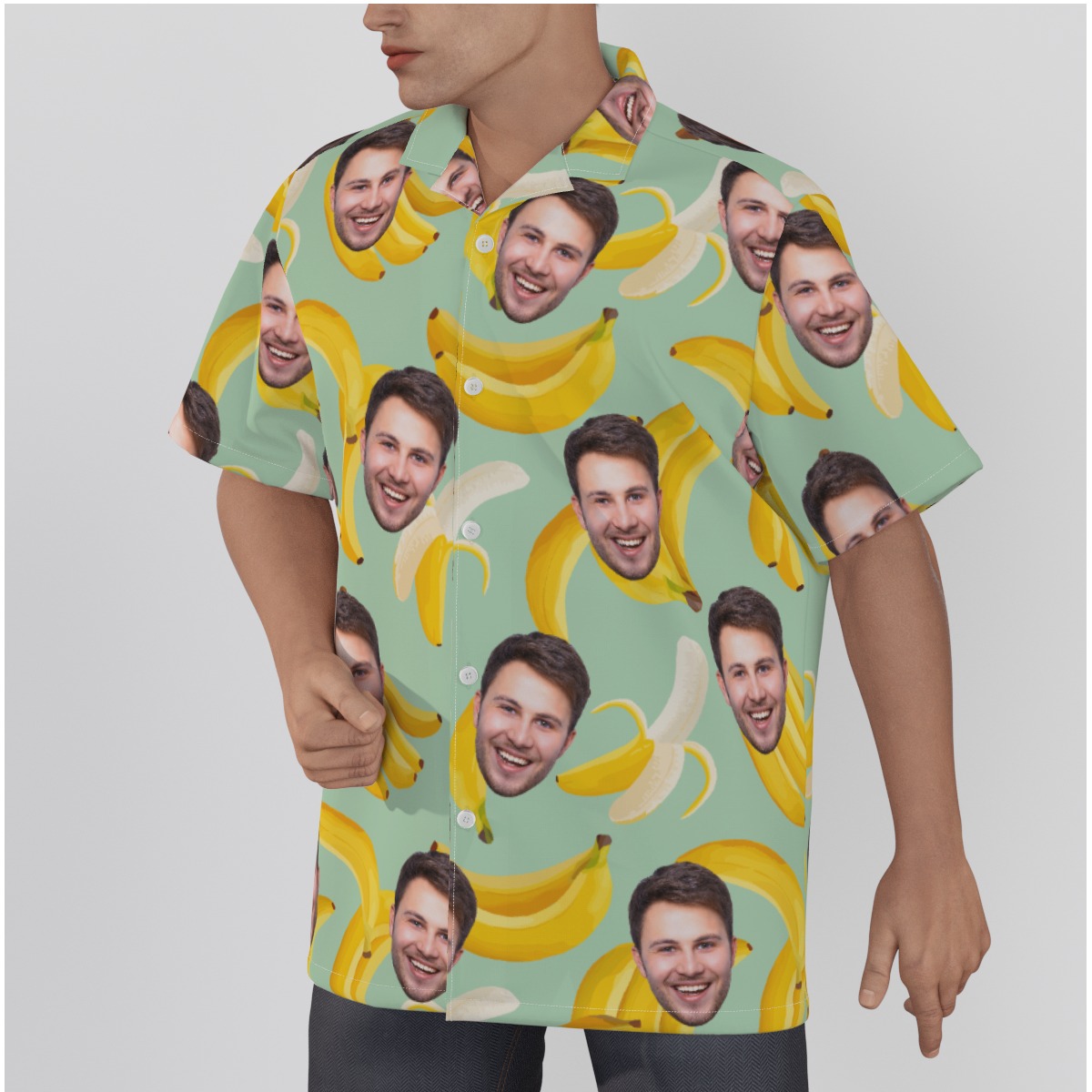 Funny Tropical Banana Custom Face Hawaiian Shirt
