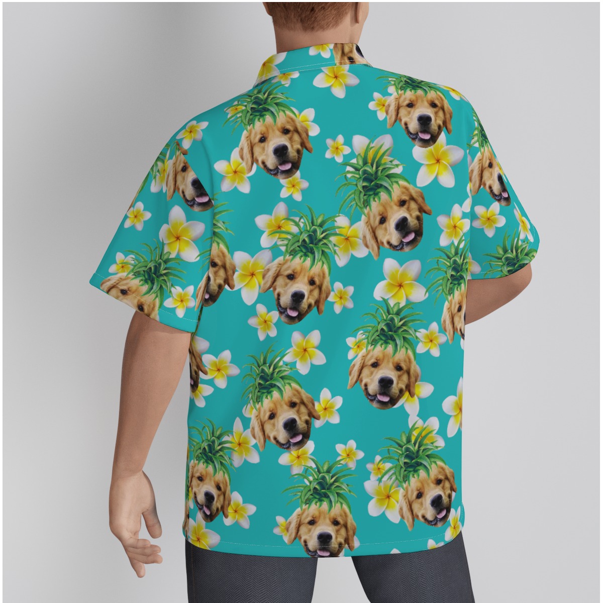 Funny Custom Hawaiian Shirt With Dog Face And Pineapple