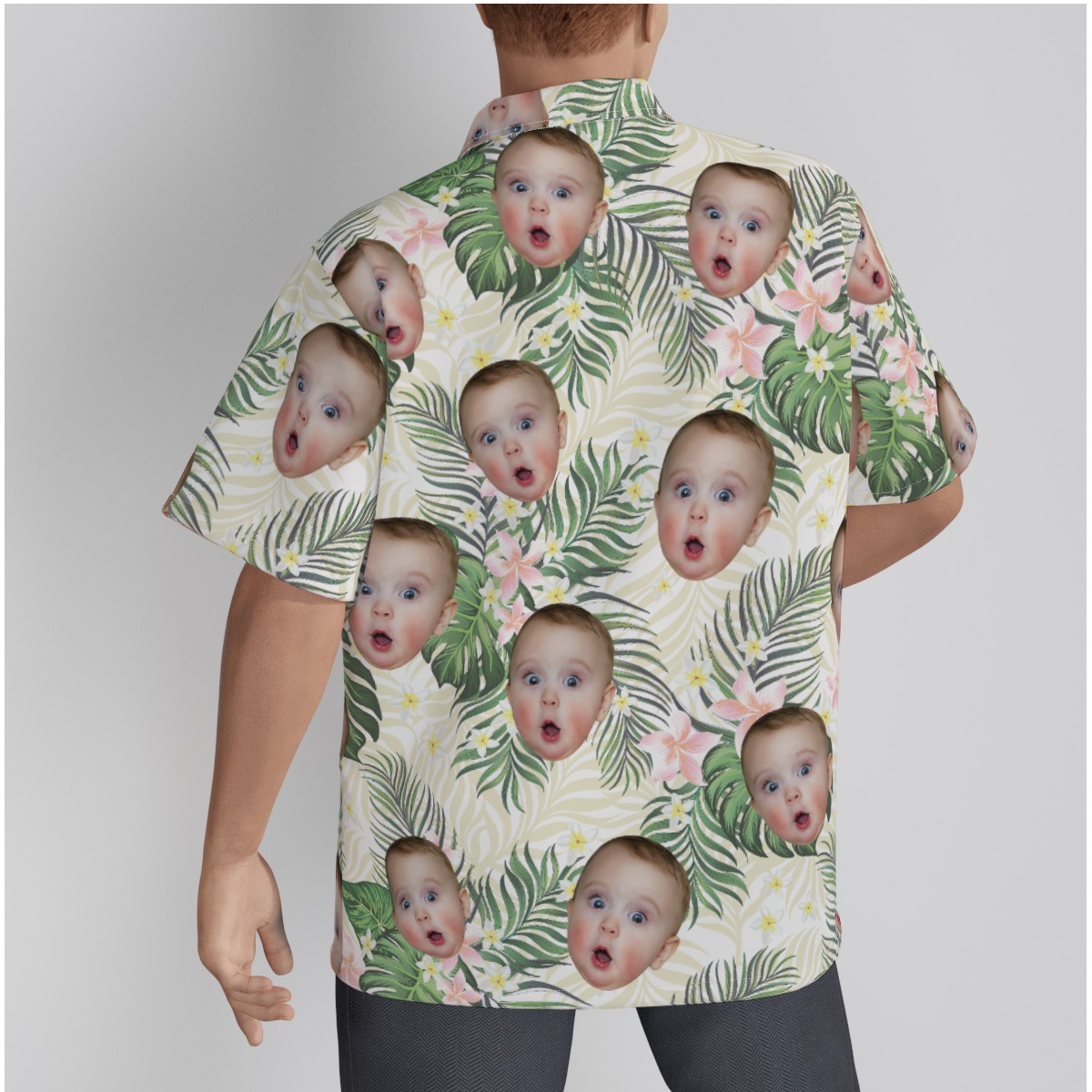 Funny Floral Custom Baby Face Hawaiian Shirt