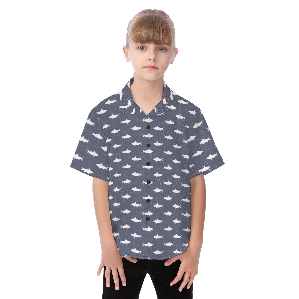 Classic Kid's Shark Hawaiian Shirt - variant image 1