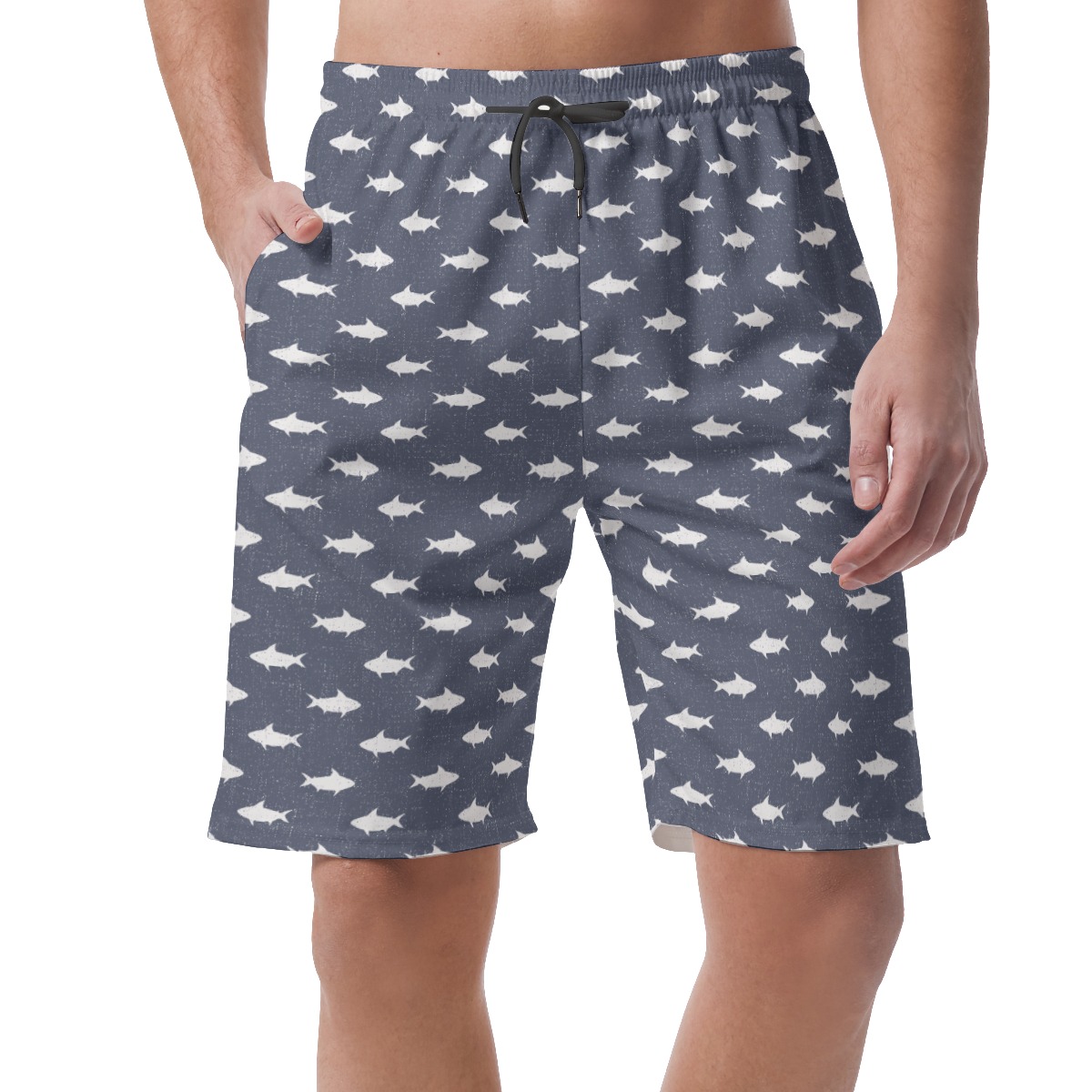 Men's Shark Hawaiian Beach Shorts - variant image 1