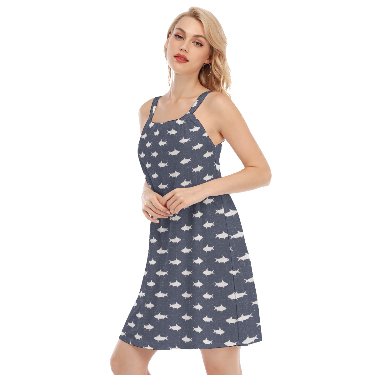 Women's Shark Hawaiian Dress For Summer