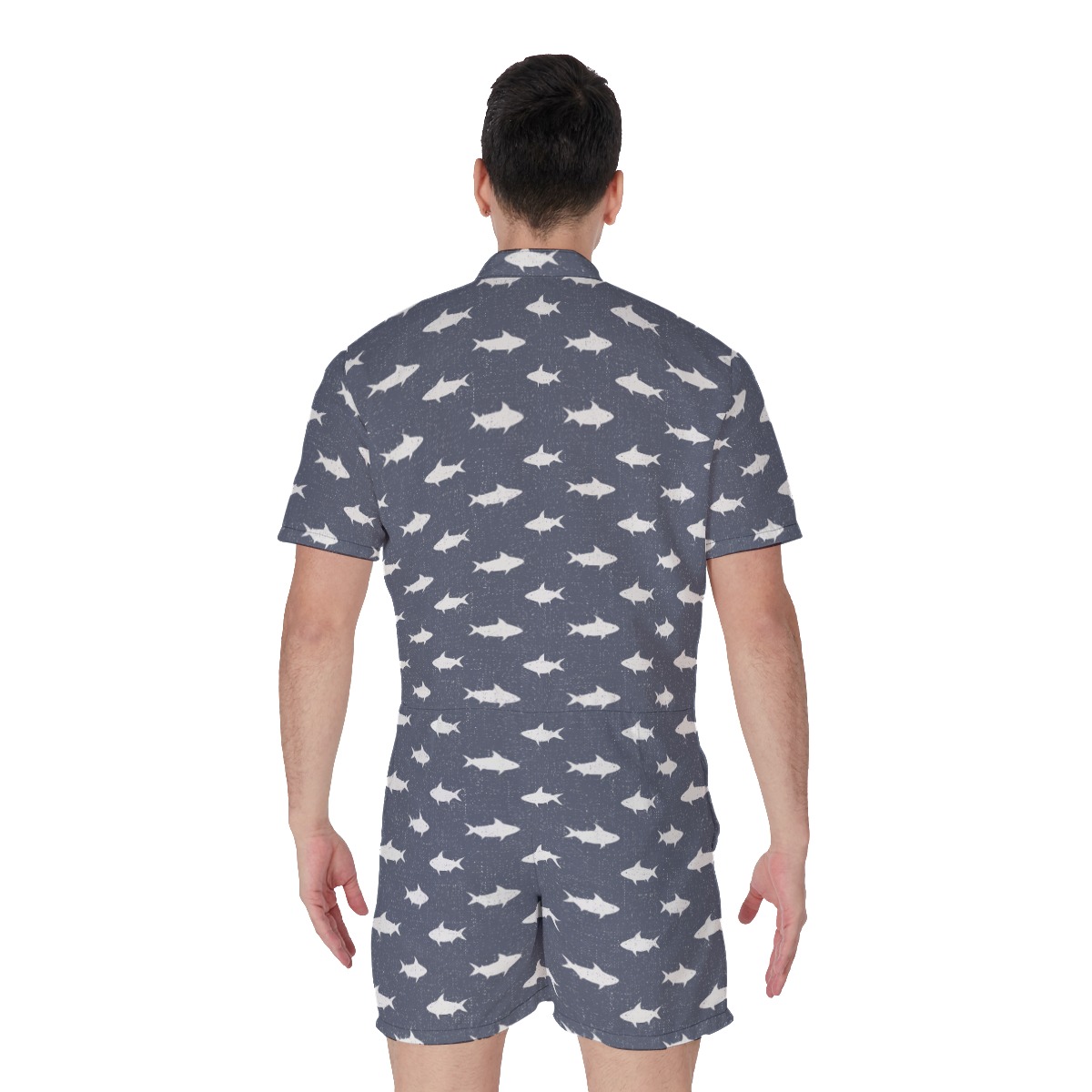 Shark Hawaiian Romper For Men