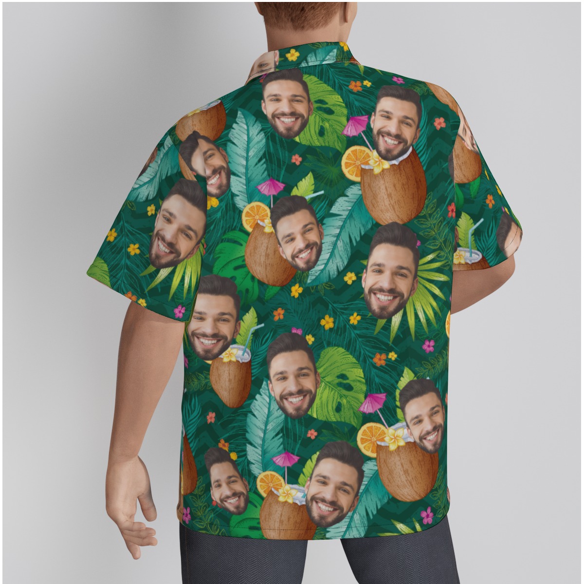 Coconut Tropical Hawaiian Shirt With Custom Face
