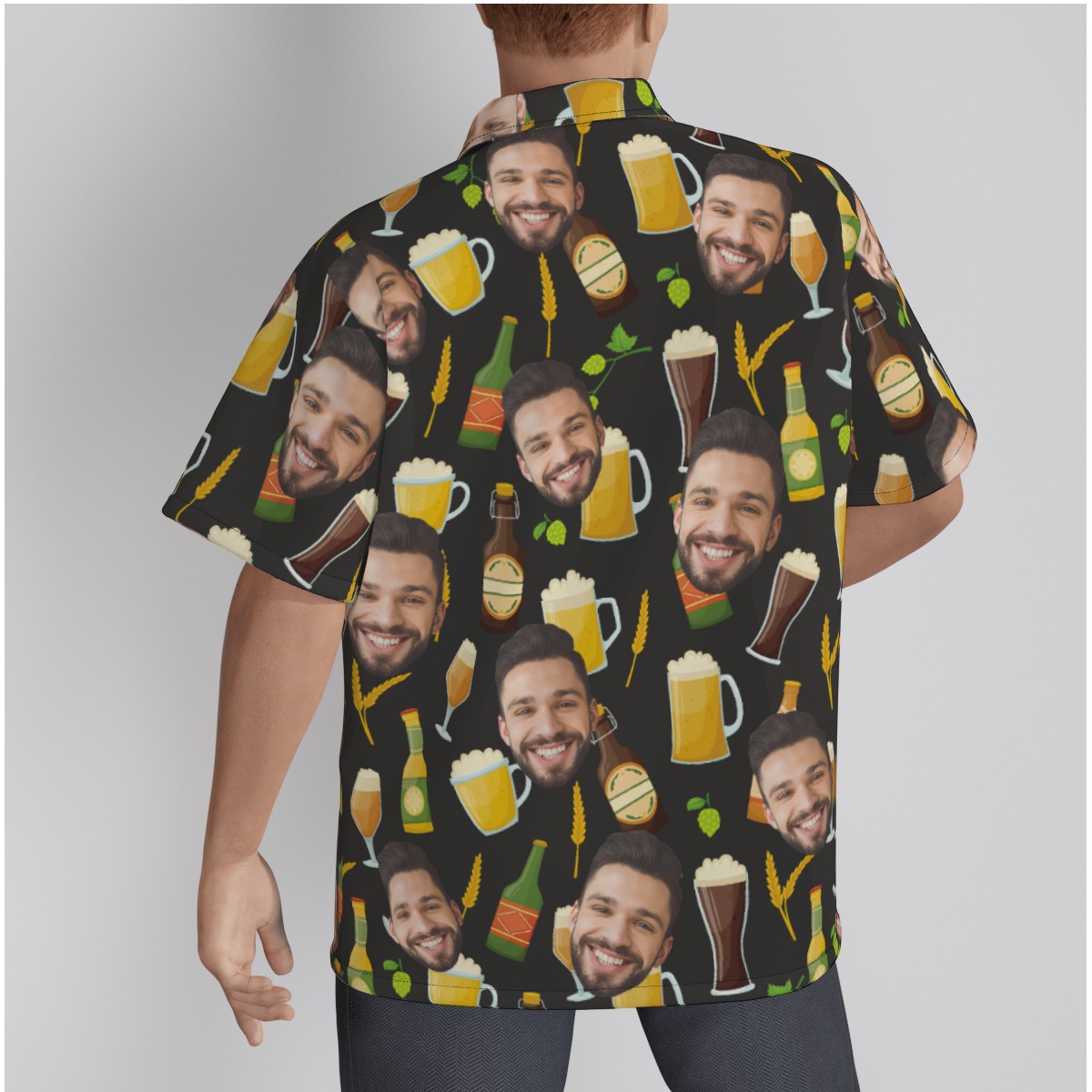 Drinking Party Themed Hawaiian Shirt With Custom Face